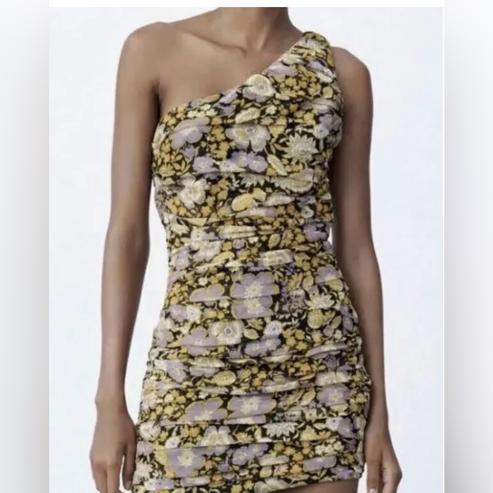 Zara One Shoulder Mini Dress